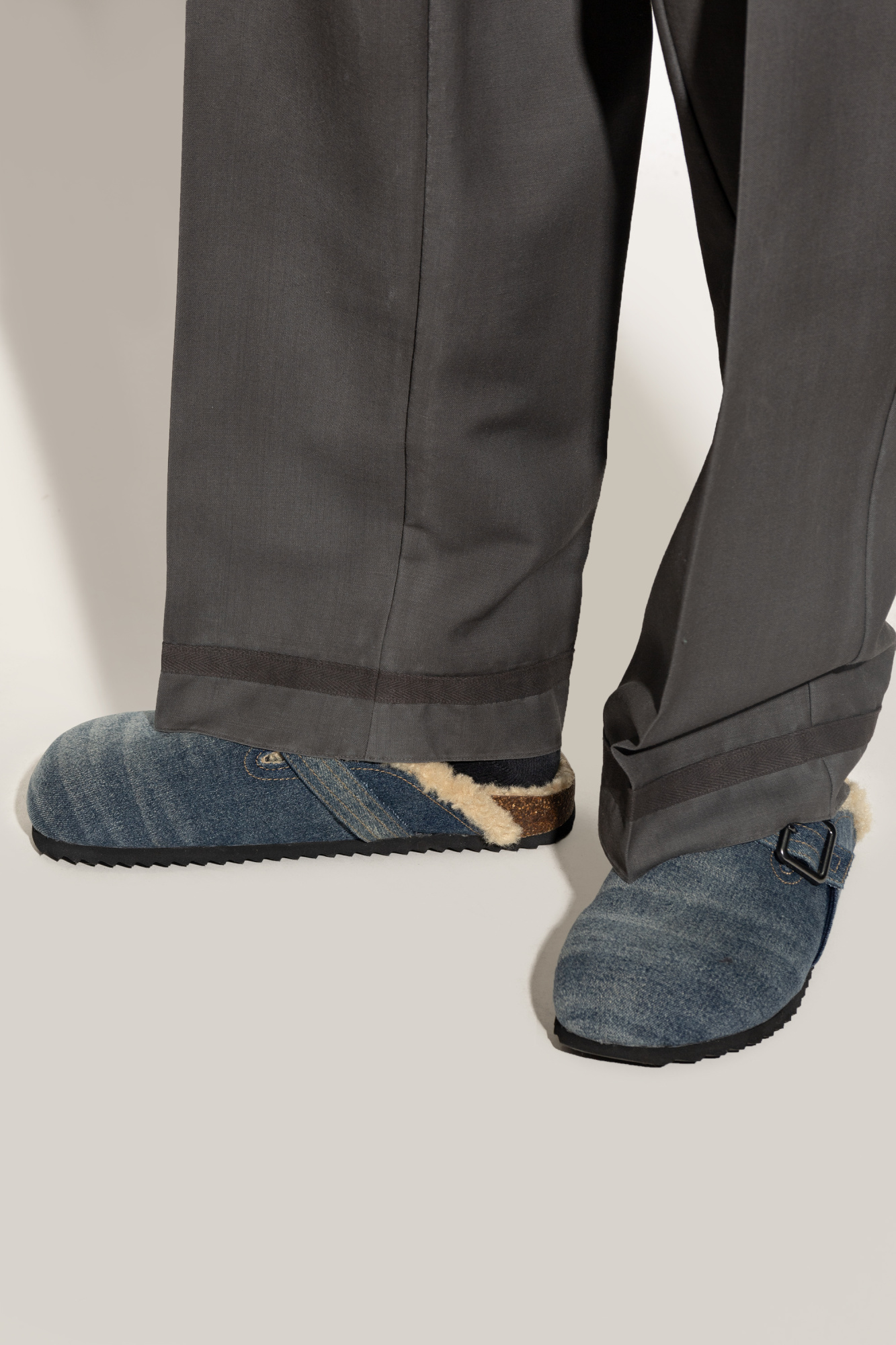 Men's D-Woodstock-Mules in faded denim | Blue | Diesel